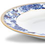 Wedgwood Plato Hondo Hibiscus 23 cm (4 Unidades) con Franjas de Oro de 22 Quilates Apto para lavavajillas